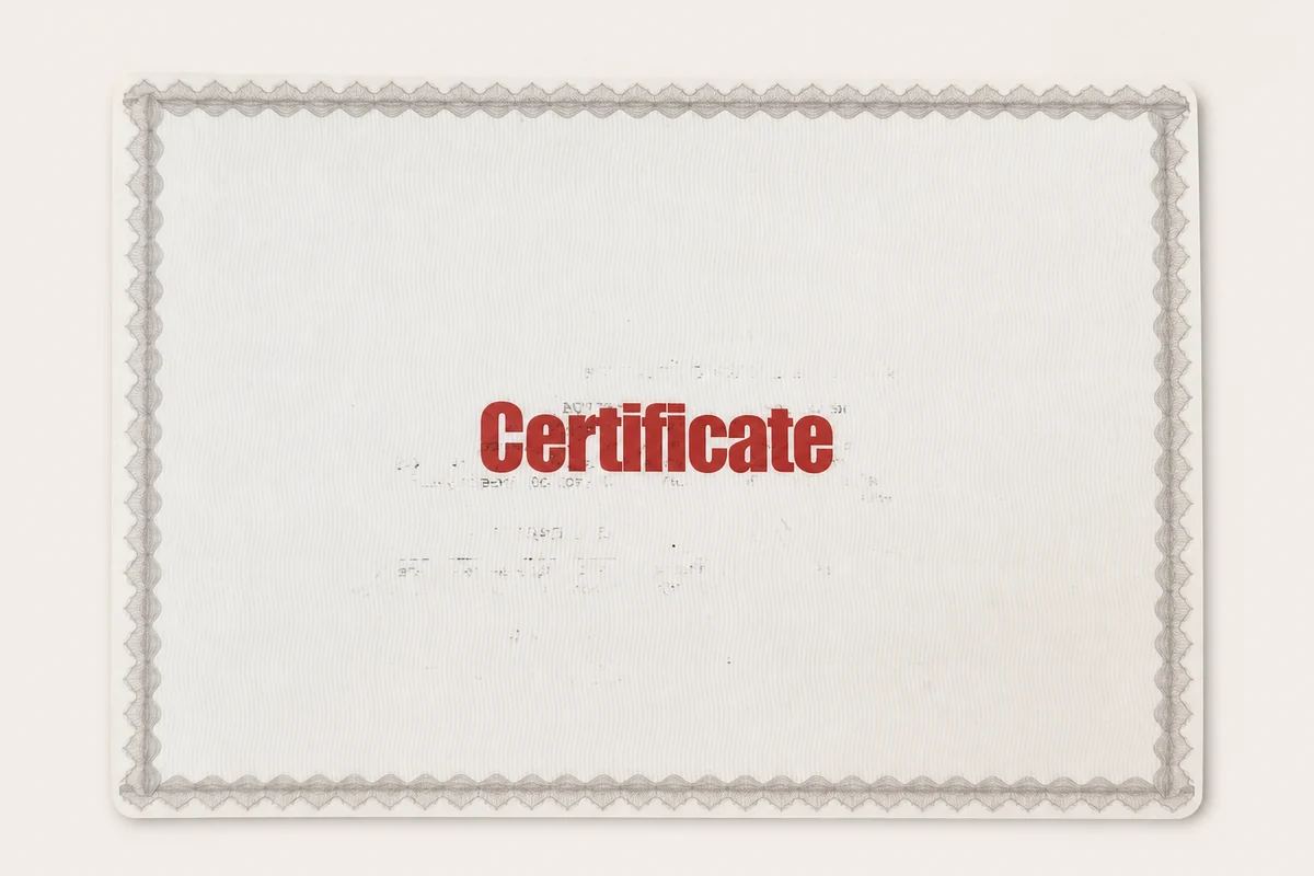 Reverse side of Vlad’s bartender certificate