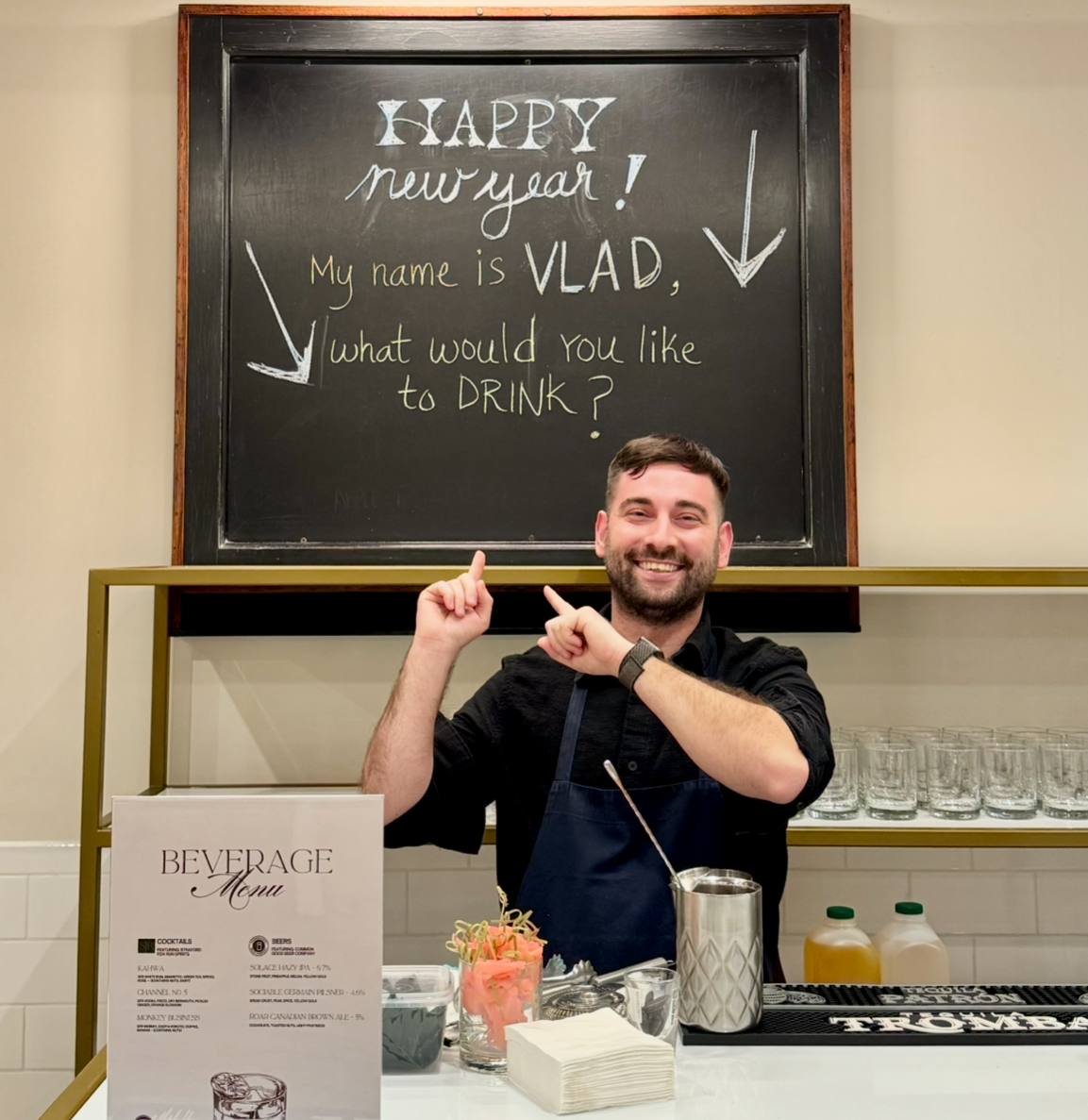 Mobile bar setup at event