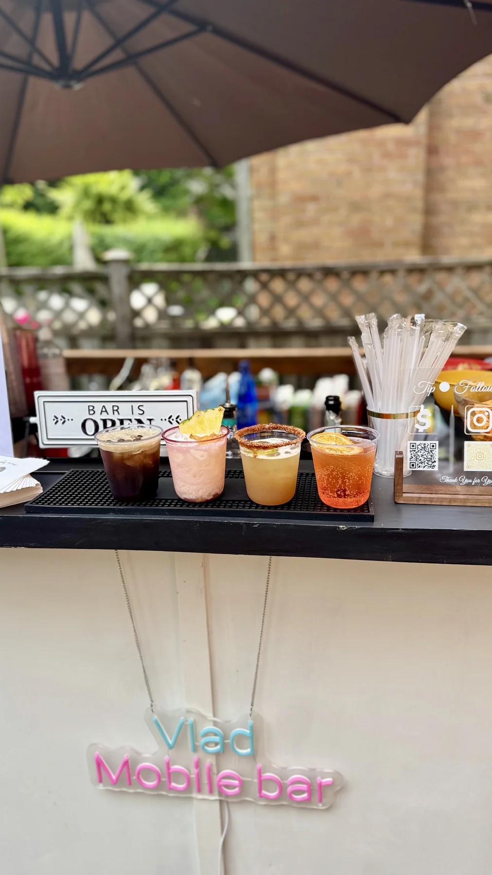 Signature cocktails served at Vlad Mobile Bar