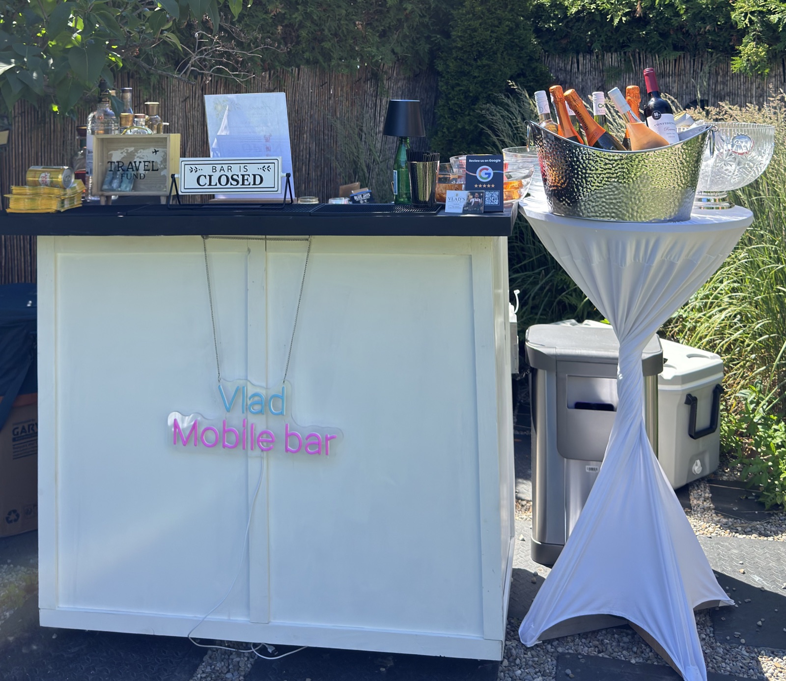 4 ft mobile bar available for standalone rental in Toronto