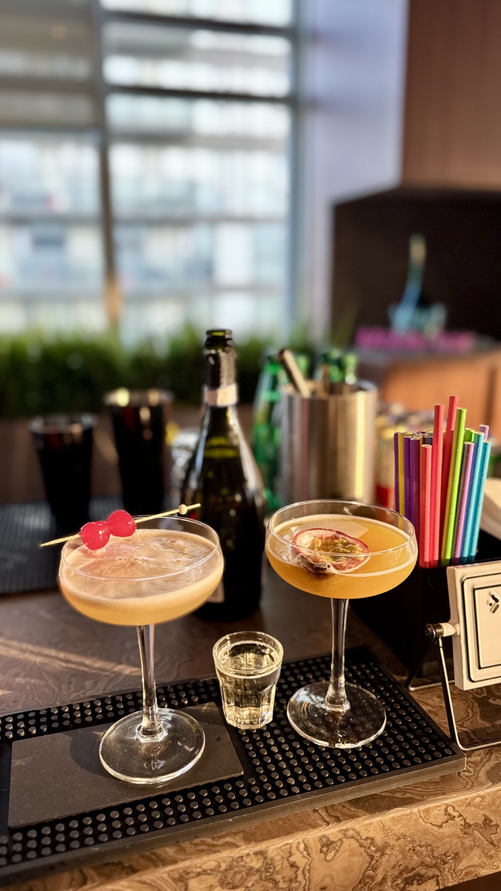 Two signature cocktails prepared by Vlad Mobile Bar at a Toronto event